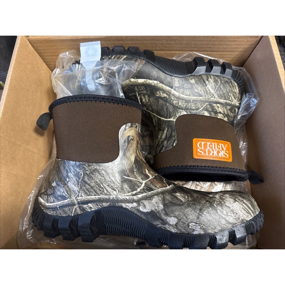 SPORTS AFIELD Pursuit 800 Rubber Ankle Boots Size 10 Camouflage NEW IN BOX - Picture 2 of 5